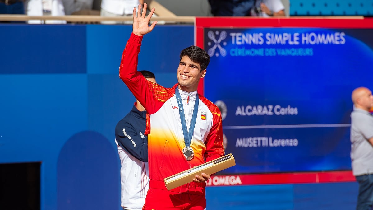 Carlos Alcaraz won silver at the Paris Olympics
