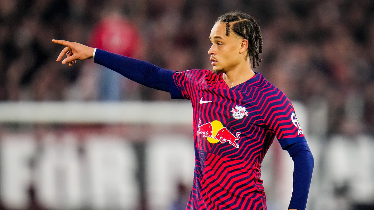 Xavi Simons in action for RB Leipzig last season