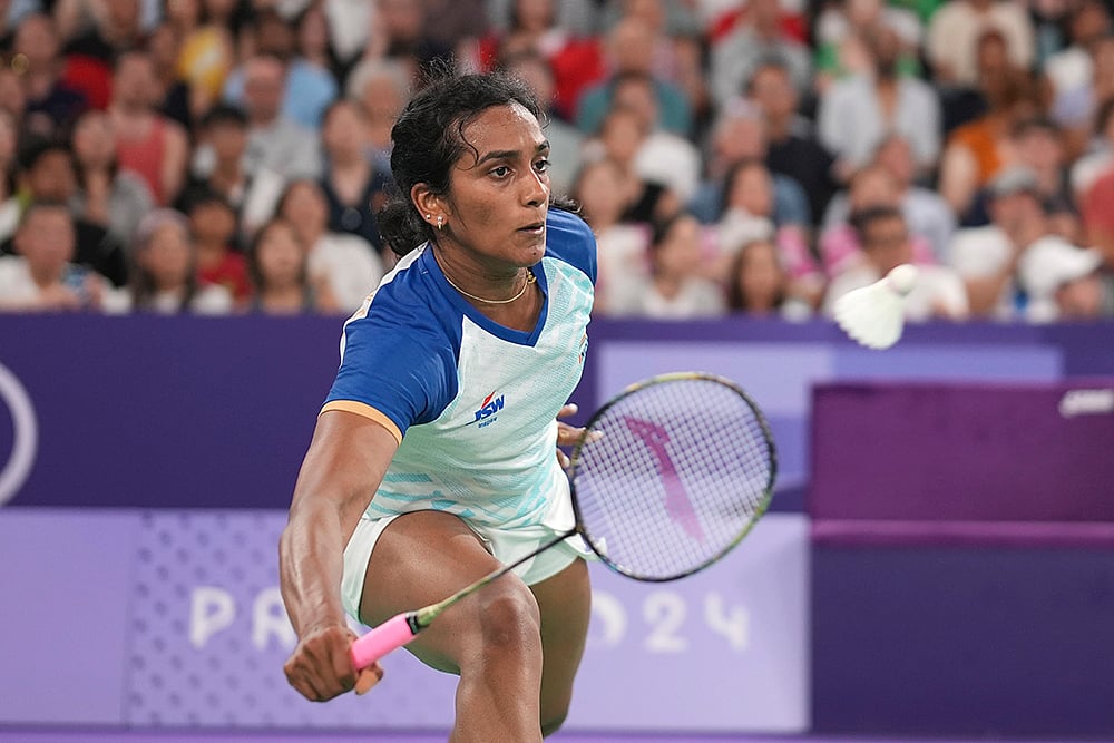 2024 Paris Summer Olympics Womens Singles badminton PV Sindhu Vs He Bing Jiao_9