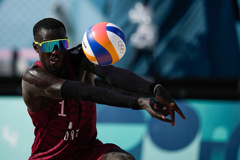2024 Paris Summer Olympics Day 6 Photo Gallery_mens beach volleyball between Qatar and Australia