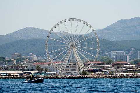 A view of Marseille's coast during the 2024 Summer Olympics, Thursday, Aug. 1, 2024, in Marseille, France. 


