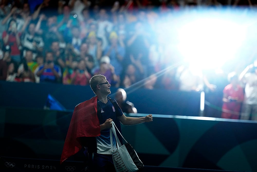 2024 Paris Summer Olympics Day 9 Photo Gallery_Mens singles bronze medal table tennis match