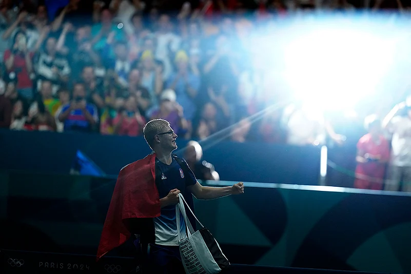 2024 Paris Summer Olympics Day 9 Photo Gallery_Mens singles bronze medal table tennis match
