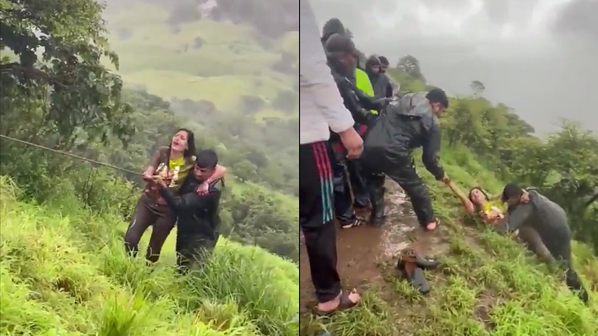 woman rescued after falling into gorge in Maharashtras Satara