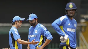 PTI : Coach Gautam Gambhir and captain Rohit Sharma