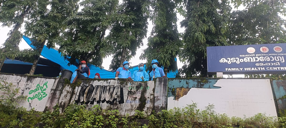 Volunteers involved in rescue operations in Wayanad, Kerala.