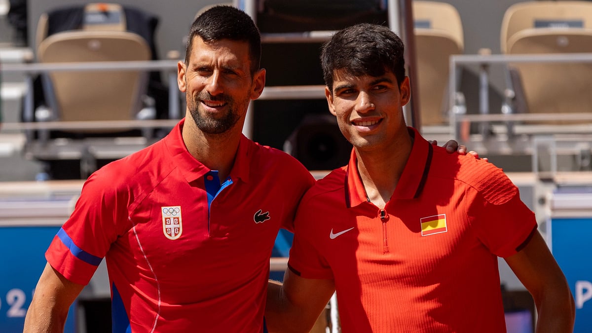 Novak Djokovic and Carlos Alcaraz - null