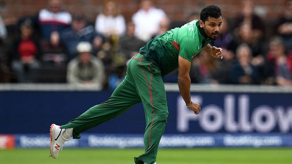 File : Former Bangladesh skipper Mashrafe Mortaza in action