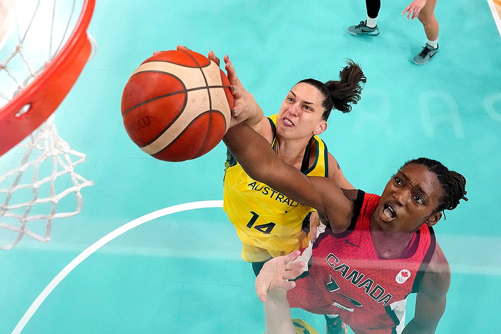 2024 Paris Summer Olympics Day 6 Photo Gallery_ Womens basketball between Australia and Canada