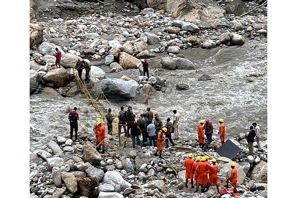 Rescue operation underway following a cloudburst, in Rampur