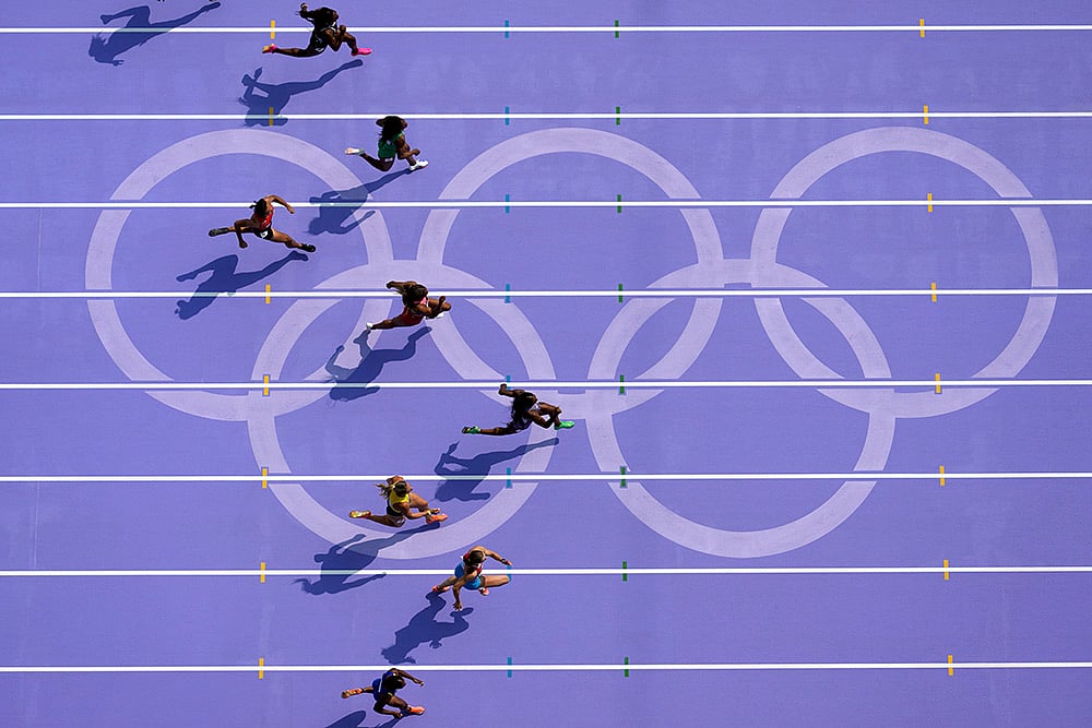 2024 Paris Olympics Day 7 Photo Gallery_ Womens 100-meter heat