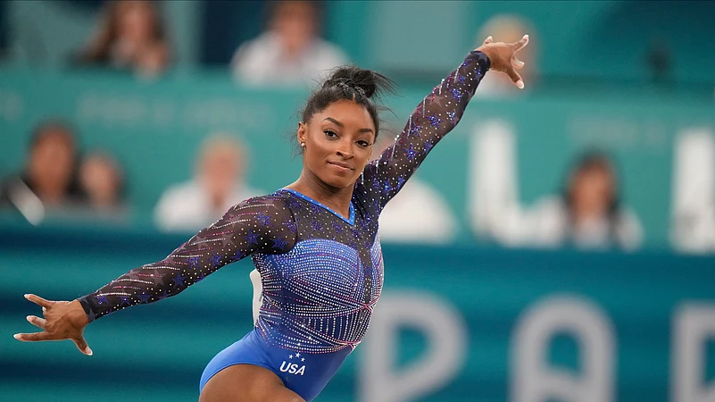 Simone Biles Paris Olympics Gymnastic AP Photo