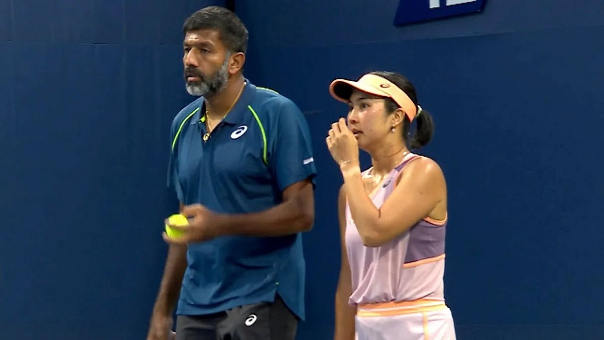 X : Rohan Bopanna-Aldila Sutjiadi are in the mixed doubles semis of the US Open 2024.