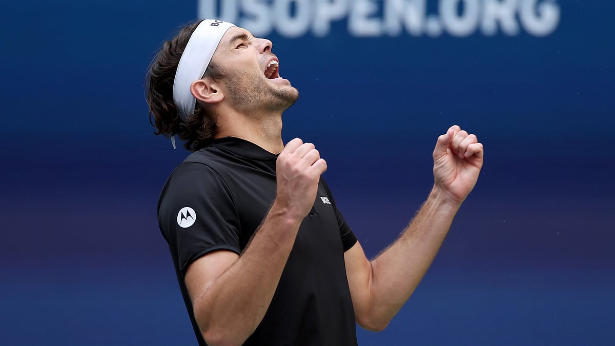 Taylor Fritz after reaching the semi-finals of the US Open - null