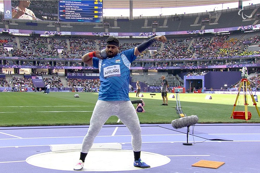 2024 Paris Paralympic games Day 7_Sachin Khilari wins silver in mens shot put (F46)
