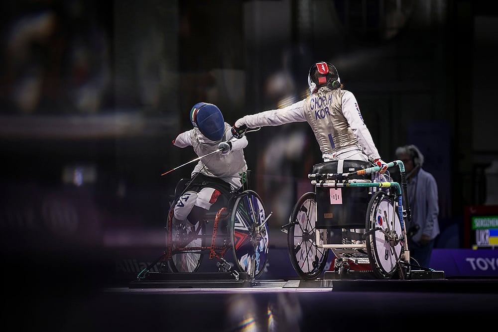 2024 Paris Paralympic games Day 7_womens foil wheelchair fencing bronze medal match 