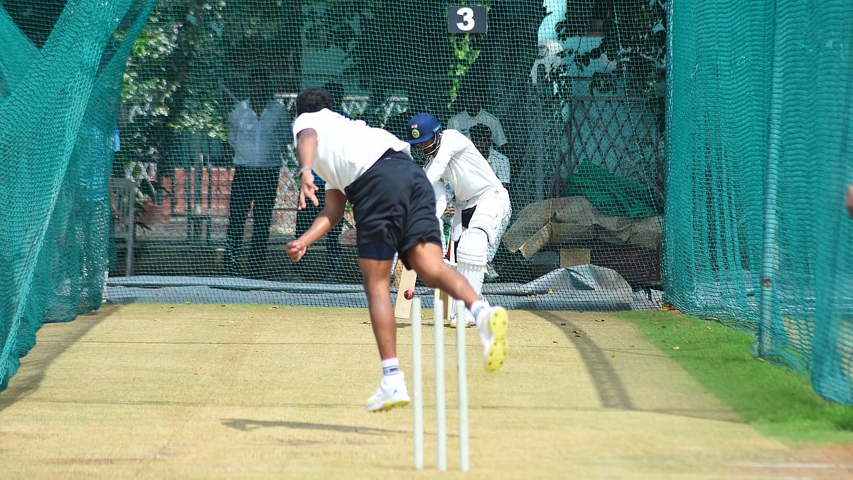 Nets practice at the Anantapur Cricket Ground ahead of the Duleep Trophy 2024 match India C and India D. - X/BCCI Domestic