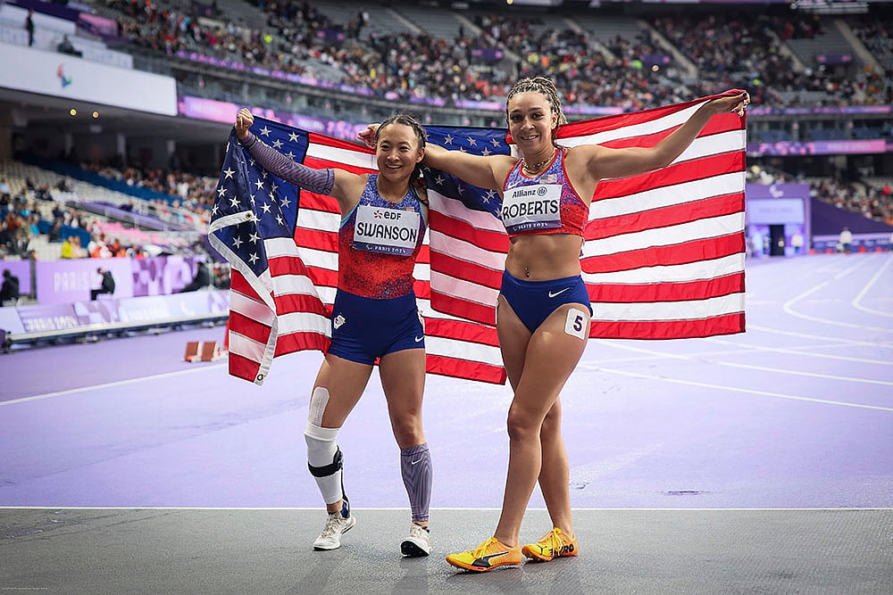 2024 Paris Paralympics Games Day 8_Athletics: womens 100m T37 final 