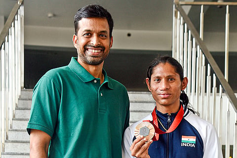Paralympics medallist Deepthi Jeevanji in Hyderabad
