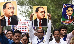 A protest march during Bharat Bandh against the Supreme Court's decision on creamy layer in Scheduled Caste and Scheduled Tribe reservation.