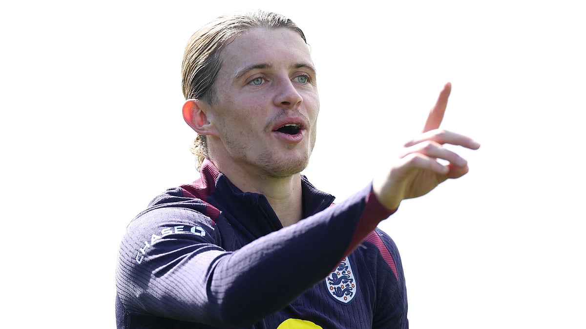 Conor Gallagher in training with England this week