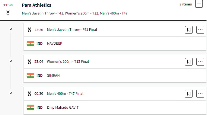 India got three medal events tonight.