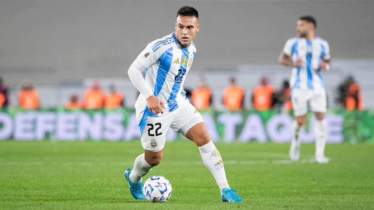 Lautaro Martinez in action for Argentina on Thursday