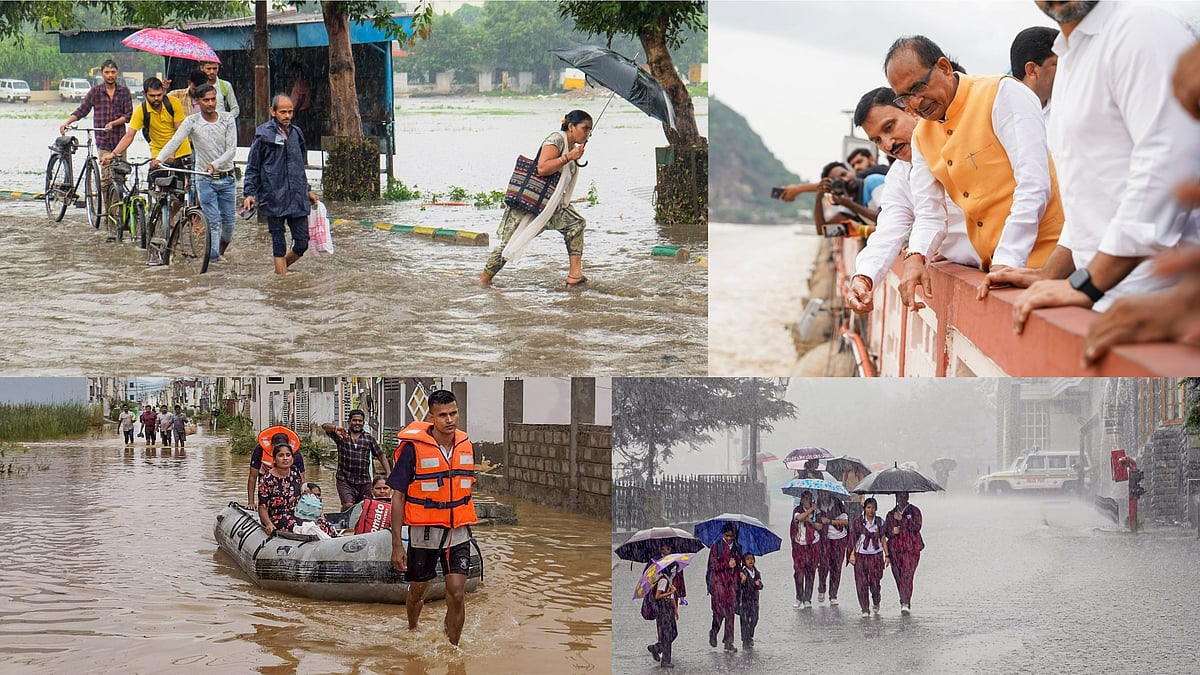 After effects of heavy rainfall in Andhra Pradesh, Telangana, and Himachal Pradesh. - PTI