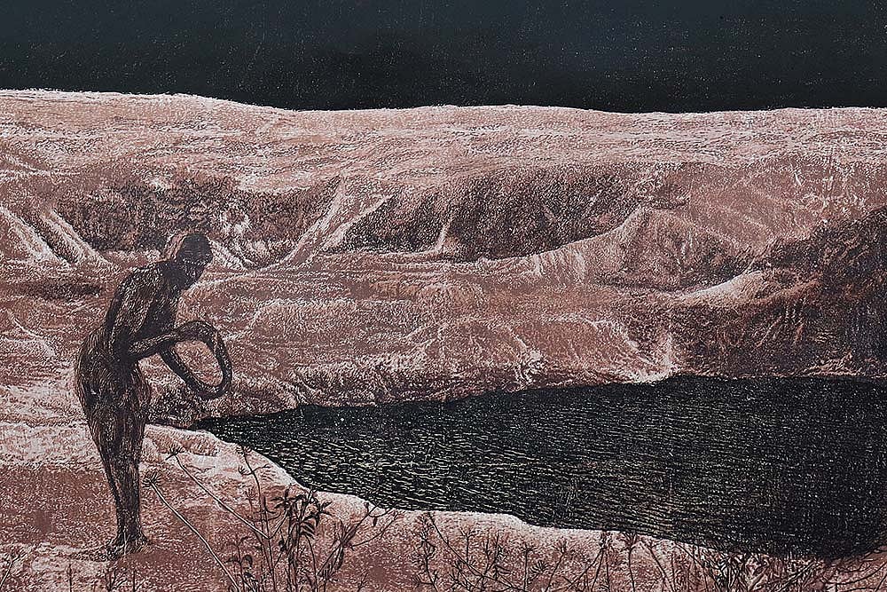 Courtesy: Apre Art House : Black Pond: Artwork by Sheshadev Sagria 
