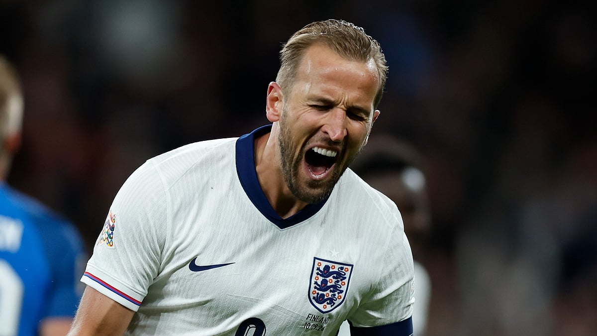 Harry Kane scored twice on his 100th England appearance