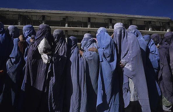 Women, many of them widows in Kabul. Afghanistan