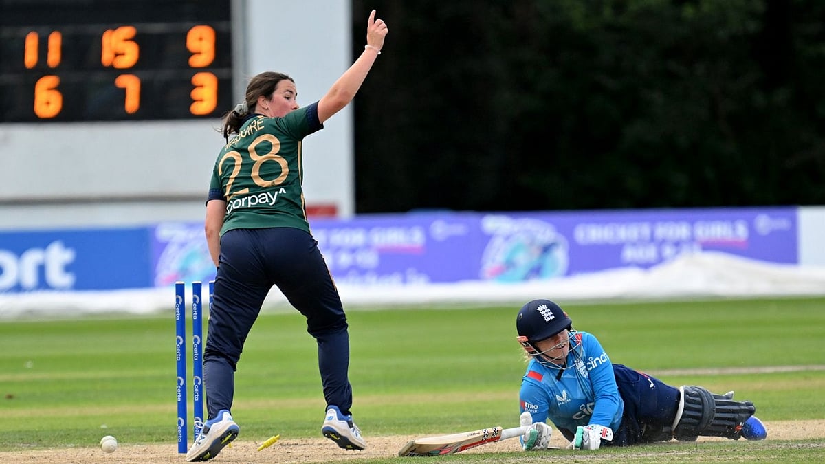 X/Ireland Women's Cricket : Action from the ODI between Ireland women and England women in Dublin.