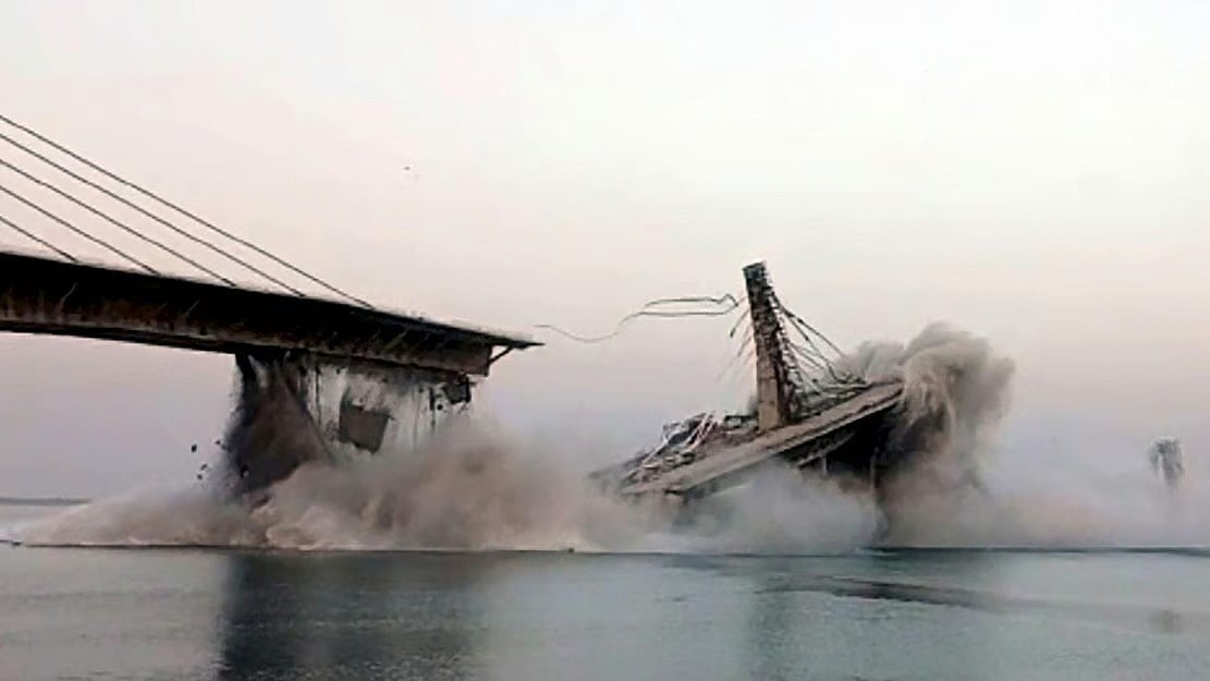 PTI : Bihar bridge collapse 