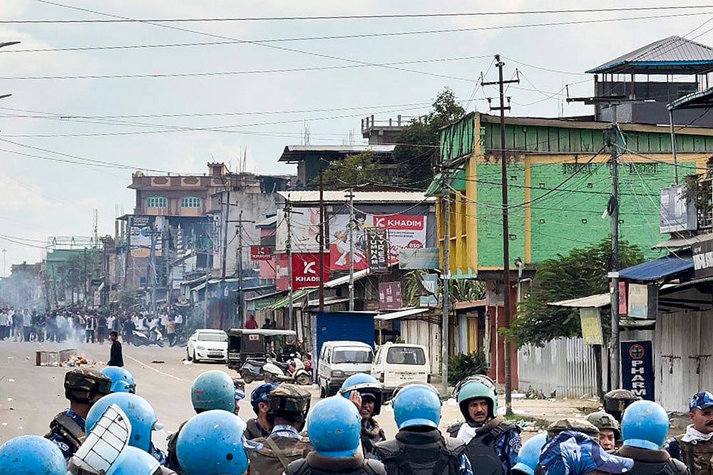 Students protest in Manipur