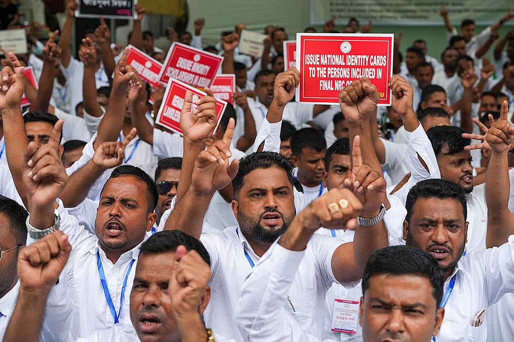 All Assam Minorities Students Union protest