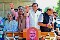Public Confidence In Dhami Government Reflected In Times Now Navbharat Survey; BJP Projected To Win 54 Seats Photo: PTI : Uttarakhand CM Pushkar Singh Dhami in a political rally