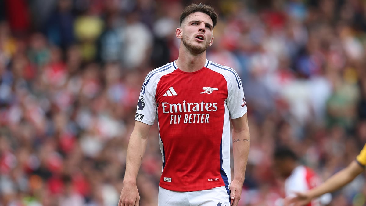 Declan Rice will miss Arsenal's trip to the Tottenham Hotspur Stadium