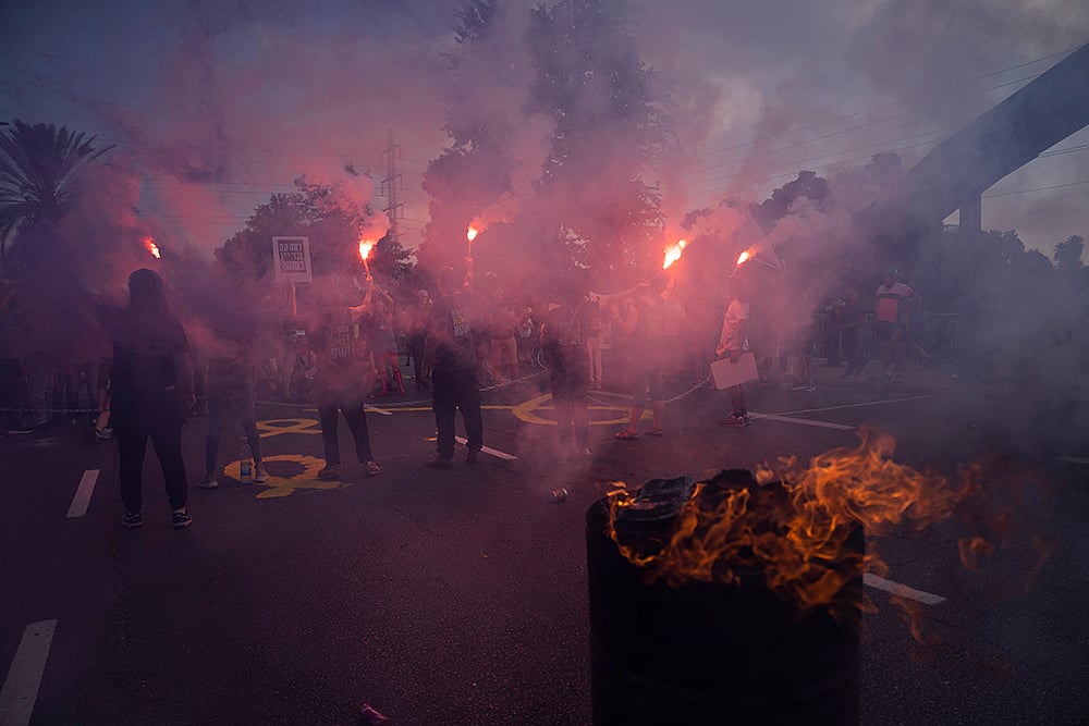 Israel Palestinians_Protest demanding hostages release in Tel Aviv_8