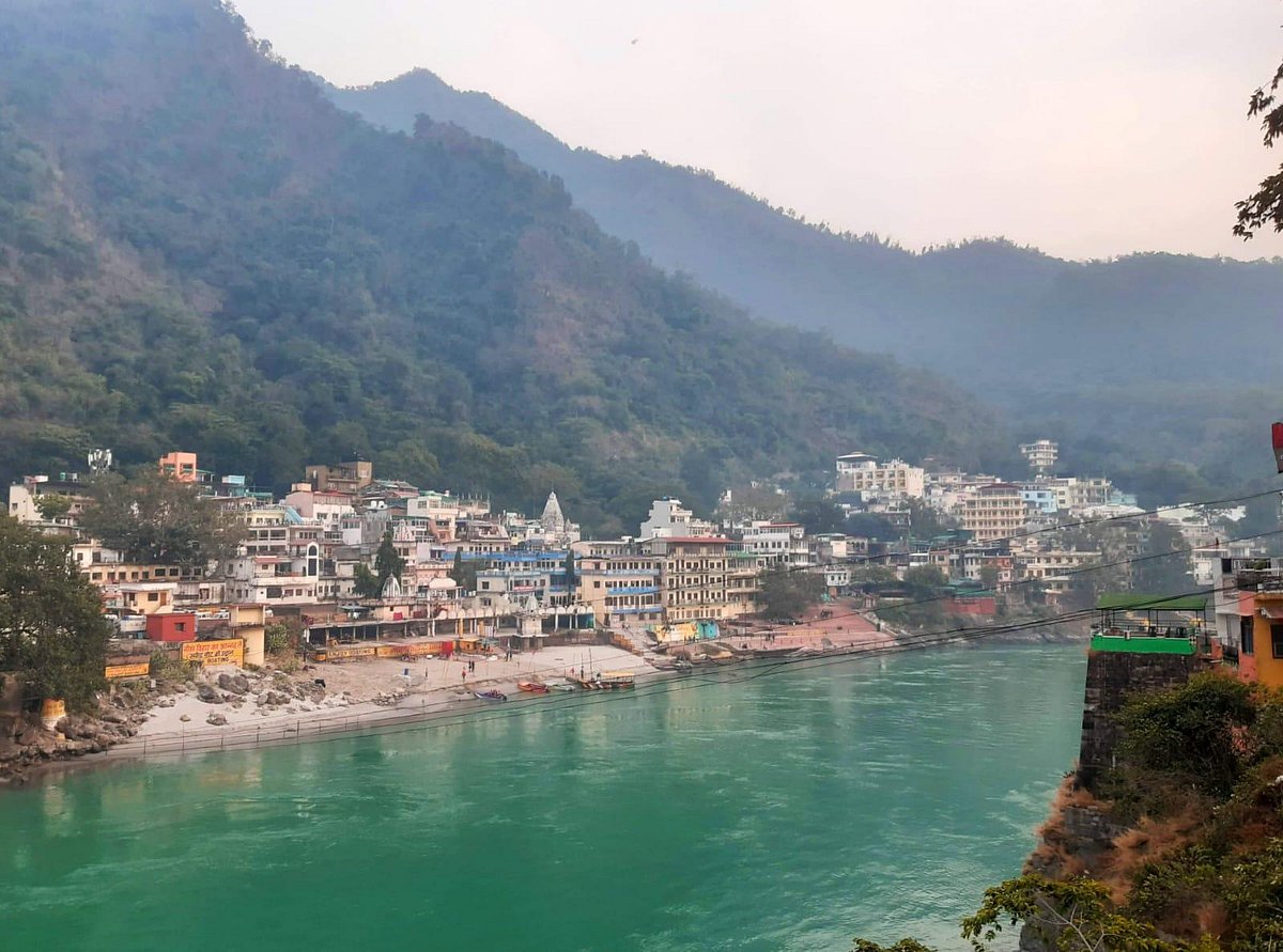 Serene view of Rishikesh nestled in the foothills of the Himalayas