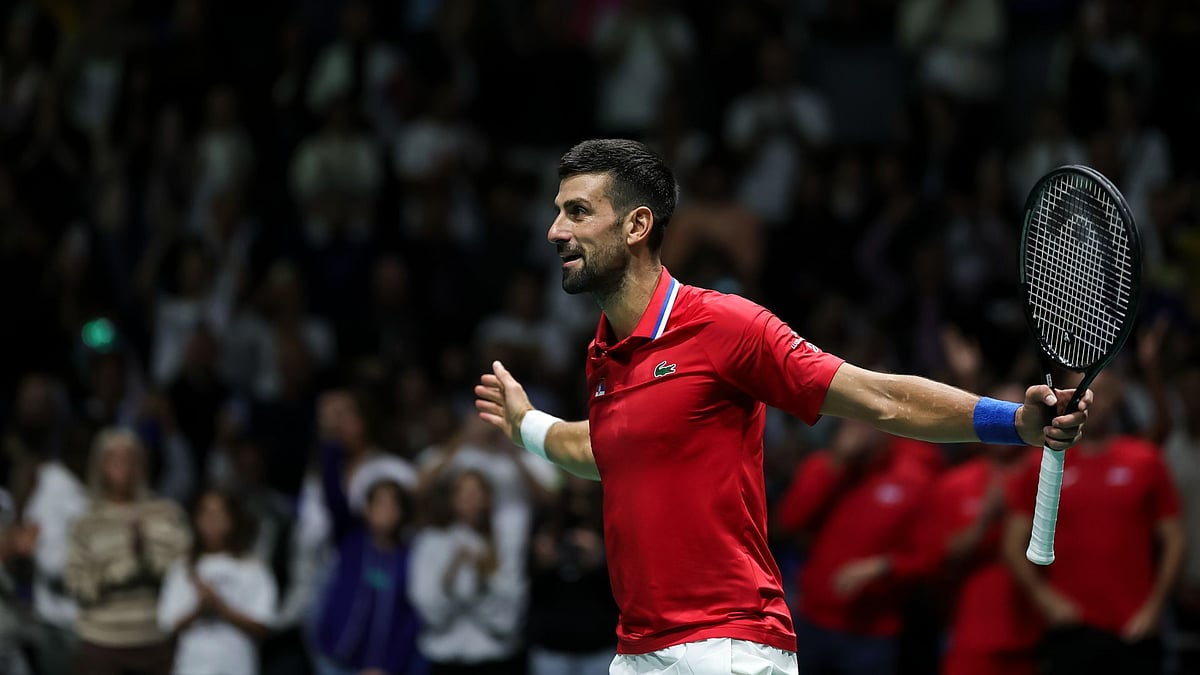 Djokovic celebrates victory