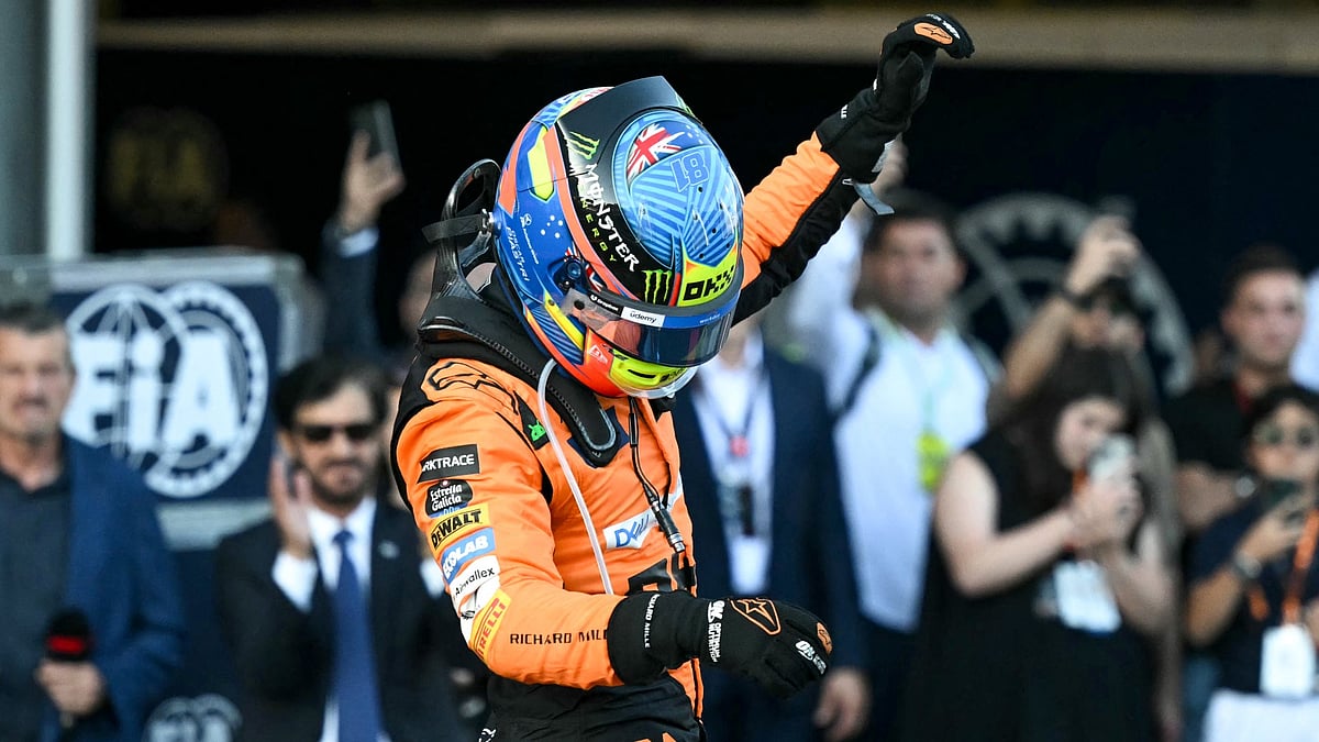 McLaren's Oscar Piastri wins the Azerbaijan Grand Prix 2024.  - null