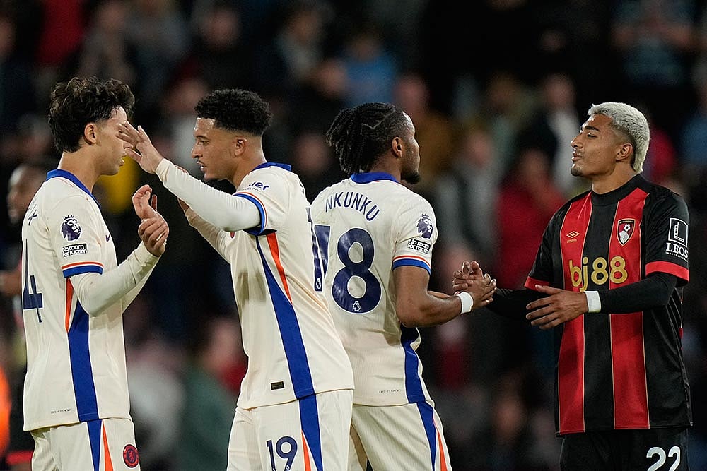 Photo: AP/Alastair Grant : English Premier League: Chelsea vs Bournemouth