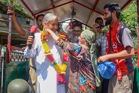 Yousuf Tarigami addresses election campaign rally