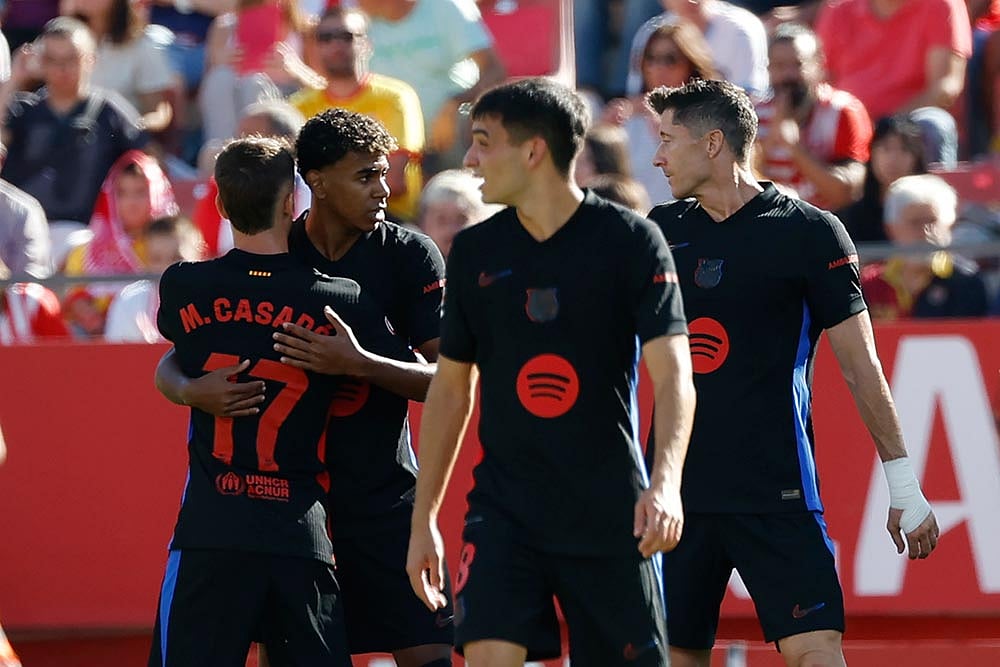 Spain Soccer La Liga at the Montilivi stadium in Girona, Spain