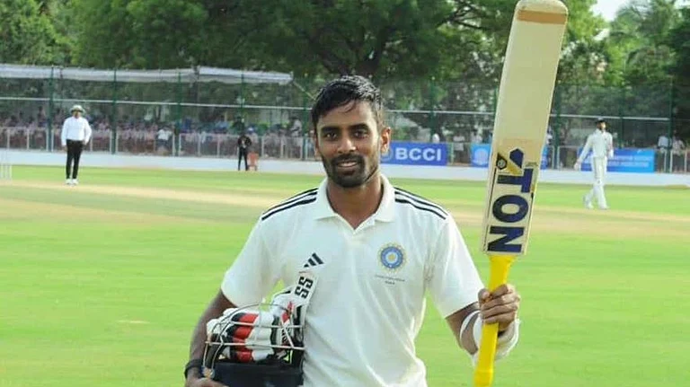Abhimanyu Easwaran post match. - null