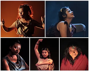Ichcheymoto Theatre Group : Vamps from the religious epics — Shurpanakha, Tara, Duhshala, Kaikeyi, and Jana — reimagined with their agencies in the play Beerangana Kabya.