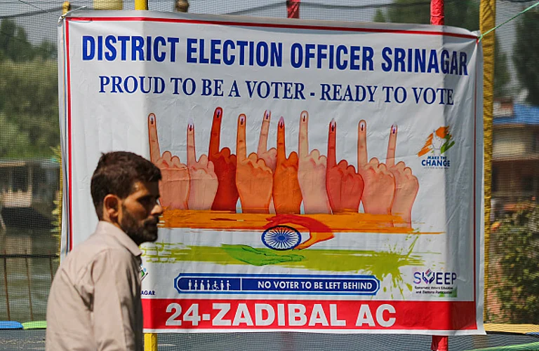 Election Awareness Campaign In Kashmir - via Getty