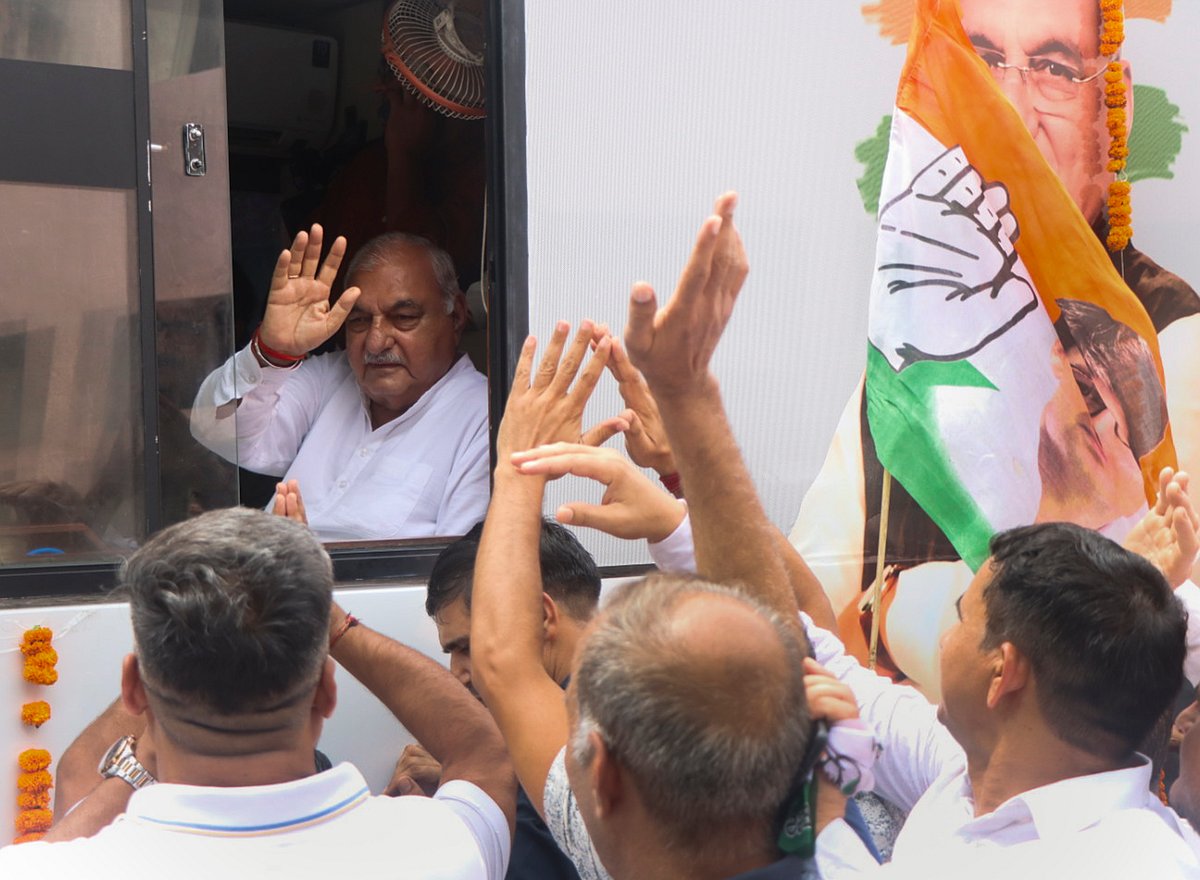 PTI Photo : Rohtak: Congress candidate Bhupinder Singh Hooda during his nomination rally for Haryana Assembly elections, in Rohtak, Wednesday, Sept 11, 2024. 