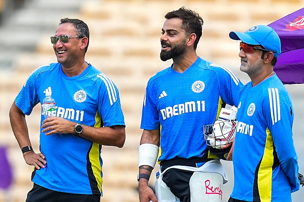 Virat Kohli, Gautam Gambhir and Ajit Agarkar