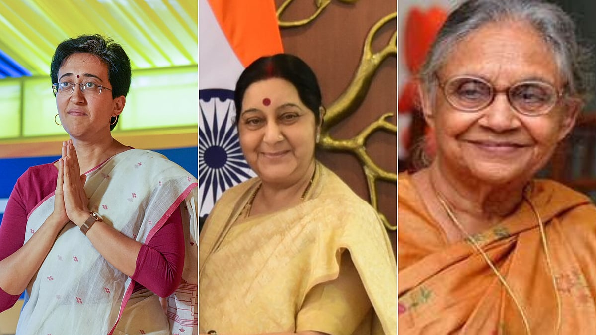 (L-R)Atishi, Sushma Swaraj, Sheila Dixit - PTI